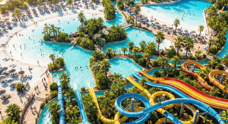 o'gliss park vue aerienne toboggans